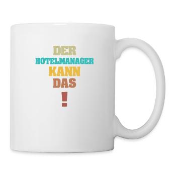 Lustig Hotelmanager - Tasse - Weiß - Rechts