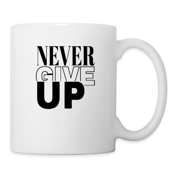 niemals aufgeben - Tasse - Weiß - Rechts