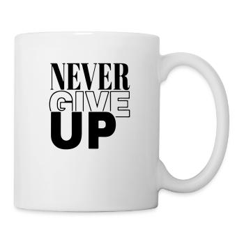 niemals aufgeben - Tasse - Weiß - Rechts