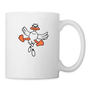 Duck Bird Flying Feces Attack From Above Attack Fun - Mug - white - Right