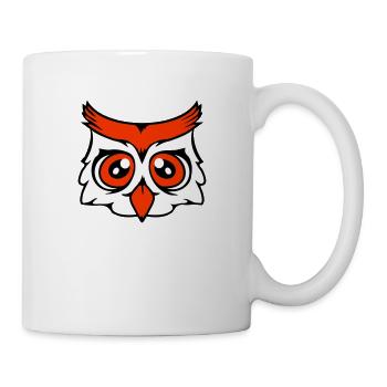 Owl Bird Eagle Owl Night Bird Barn Owl Owl Comic - Mug - white - Right