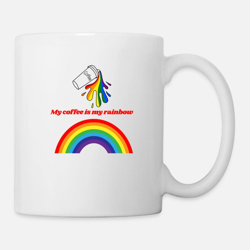 Rainbow Coffee Red - Mug - white