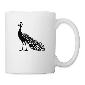 Peacock - Bird Sticker - Mug - white - Right