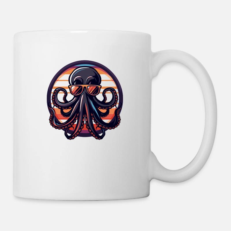 Poulpe Cool Été - Mug blanc - blanc
