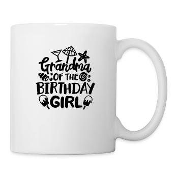 Mamie de la fille d’anniversaire - Mug blanc - blanc - Droite