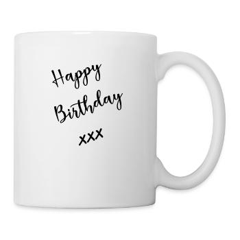 ALLES GUTE ZUM GEBURTSTAG. ALLES GUTE ZUM GEBURTSTAG. JAHRESTAG. - Tasse - Weiß - Rechts