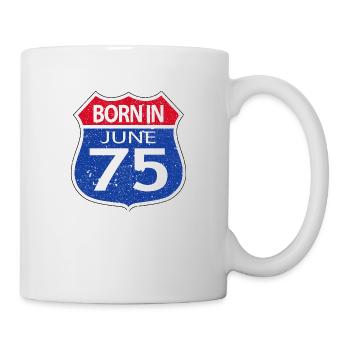 Né(e) en Juin 1975 - Mug blanc - blanc - Droite