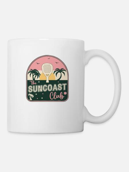 Padel Suncoast Club Lustig Sonnig Padeltennis - Tasse - Weiß