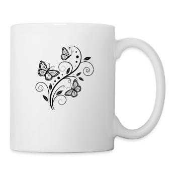 Ornement Papillon - Mug blanc - blanc - Droite
