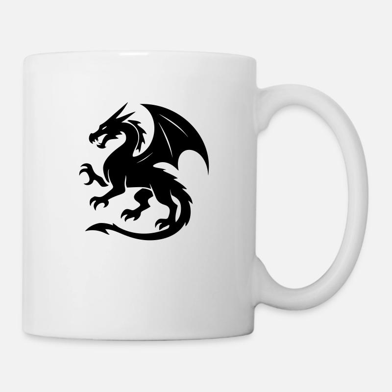 Dragon (black) - Mug - white