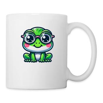 Cute frog with glasses - Mug - white - Right