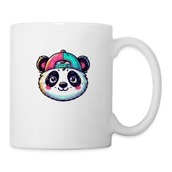 Little Panda Head with Cap - Mug - white - Right