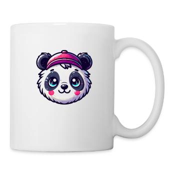 Panda Head with Cap - Mug - white - Right