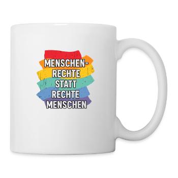 Human rights instead of right-wing people - Mug - white - Right