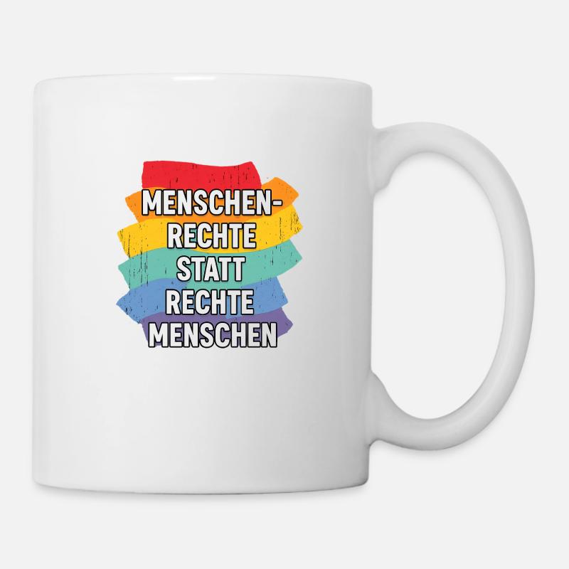 Human rights instead of right-wing people - Mug - white