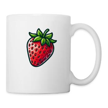 Erdbeere - Tasse - Weiß - Rechts