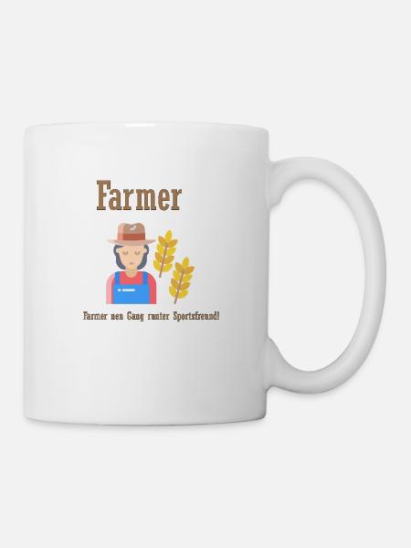 Farmer runter Sportsfreund - Tasse - Weiß
