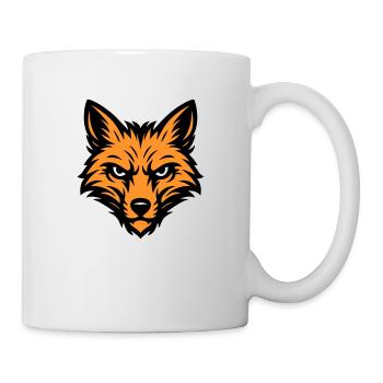 Fuchs Kopf Tier - Tasse - Weiß - Rechts
