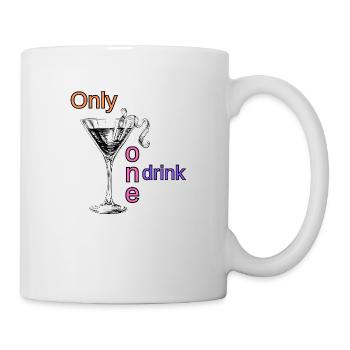 Online one drink Mädelsabend - Tasse - Weiß - Rechts