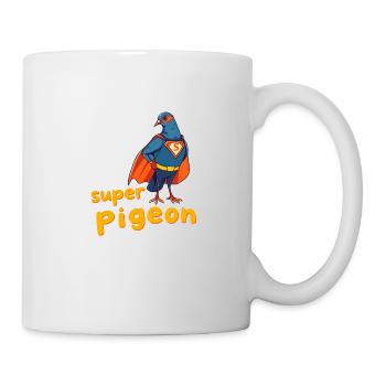 Super Taube - Tasse - Weiß - Rechts