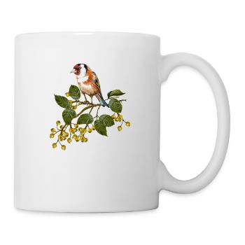 Bunter Vogel - Tasse - Weiß - Rechts