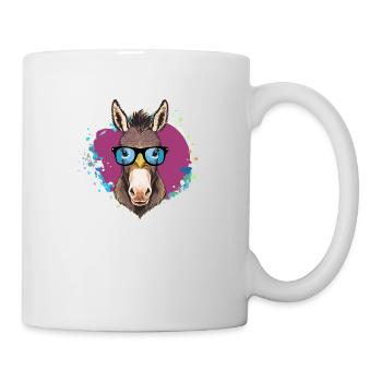 Donkey,graffiti,painting, colorful,nerd - Mug - white - Right