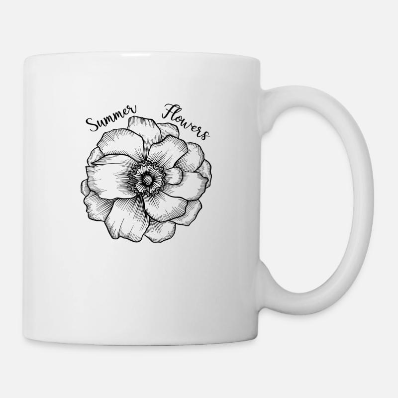 Sommerblume - Tasse - Weiß