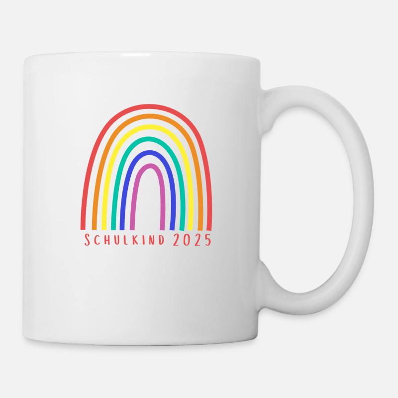 Schulkind 2025 rot - Tasse - Weiß