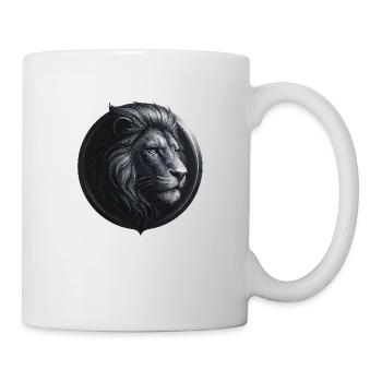 King of the Beasts – Noble Lion Profile in Emblem - Mug - white - Right