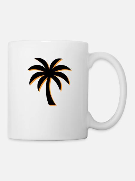 Palme Symbol - Tasse - Weiß