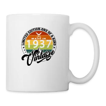 1937 Anniversaire Né en 1937 vintage Rétro. Editio - Mug blanc - blanc - Droite