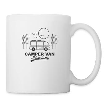 camper van adventure logo design - Tasse - Weiß - Rechts