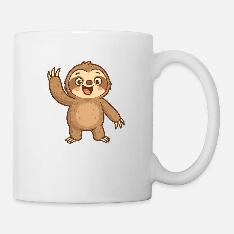 Faultier - Tasse - Weiß