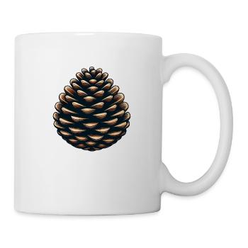 Pomme de pin - Mug blanc - blanc - Droite
