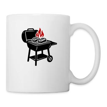Grillen Steak Flamme - Tasse - Weiß - Rechts