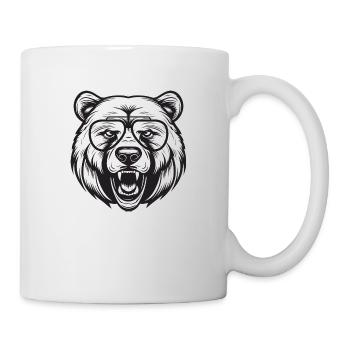 Cool bear with sun groove - Mug - white - Right