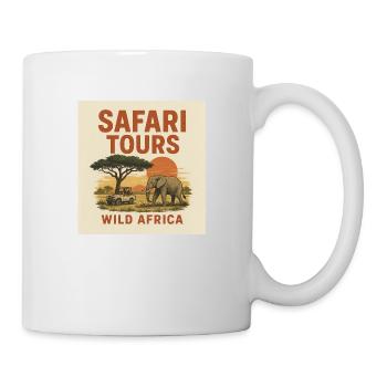 Adventurous safari tour in the heart of Africa – Vin - Mug - white - Right