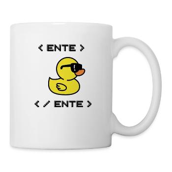 Ente - Tasse - Weiß - Rechts