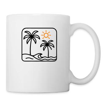 Island Summer Sea Palm Trees - Mug - white - Right