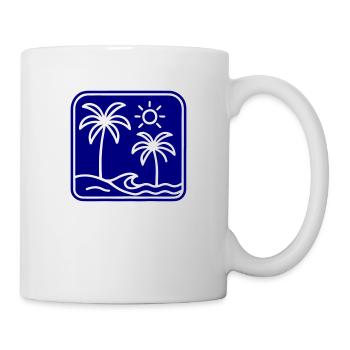 Palmiers de mer d’été de l’île - Mug blanc - blanc - Droite