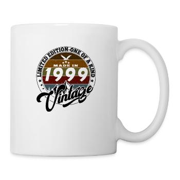 Eleganter Vintage: 1999 Retro Geschenk 1999 2025 - Tasse - Weiß - Rechts