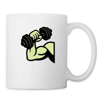 Musculation des muscles des haltères - Mug blanc - blanc - Droite