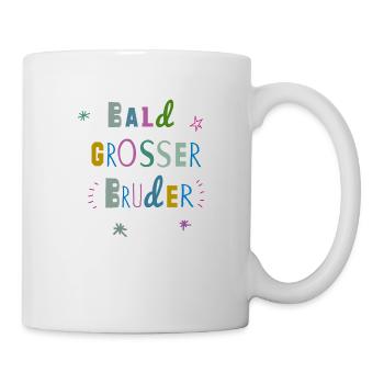 bald großer Bruder - Tasse - Weiß - Rechts