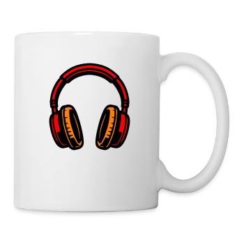 Kopfhörer Symbol Musik - Tasse - Weiß - Rechts