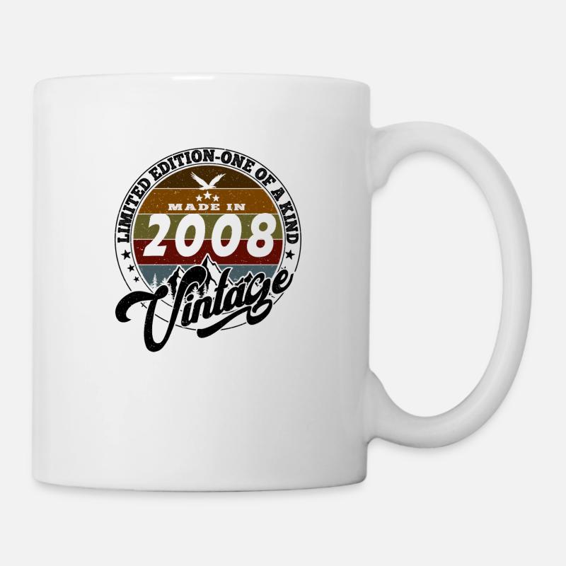Elegant Vintage: 2008 Retro Geschenk 2008 2025 - Tasse - Weiß