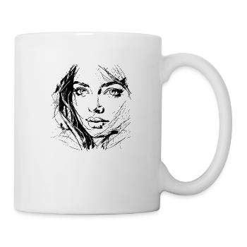 Woman's face - Mug - white - Right