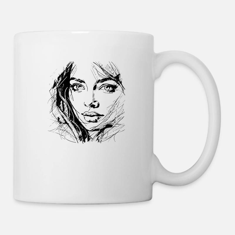 Woman's face - Mug - white