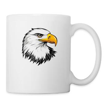 Tête d’aigle - Mug blanc - blanc - Droite