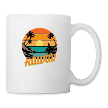 Surfen Hawaii - Tasse - Weiß - Rechts