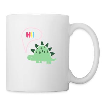 Hi Dino - Geschenkidee - Kindermode - Tasse - Weiß - Rechts